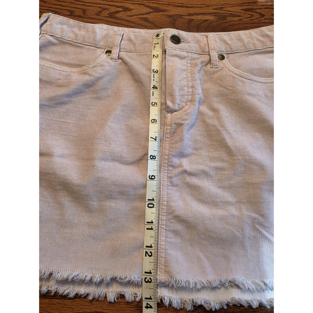 Carve Designs Oahu Skirt Womens Size 8 Light Pink Lilac Corduroy Frayed Hem Mini - Picture 6 of 7